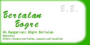 bertalan bogre business card